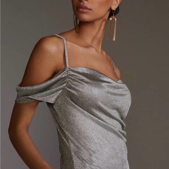 NWT Anthropologie Lurex Cowl-Neck Off-The-Shoulder Top. - Picture 9 of 14